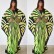 New Spot South American Style Fashion Striped Bat Sleeve Loose Women's Dress Long Skirt