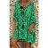 Fashion casual big V butterfly print nine-point sleeve dress