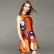 European and American summer new dresses Digital print stand-up collar sleeveless women's A-line dress
