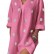 Spring and summer linen loose V-neck print nine-quarter sleeves slit dress