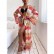 New 2021 European and American women's fashion series loose long sleeves printed blouse
