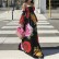 European and American sexy tube top digital printing long dress hot new style