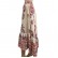 Retro palace print peacock line big irregular skirt