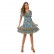 Summer new women's bohemian beach holiday style short-sleeved deep V pleated print dress