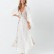 Spring and summer new positioning printing holiday bohemian V-neck three-quarter sleeves big swing dress