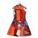 European and American summer new dresses Digital print stand-up collar sleeveless women's A-line dress