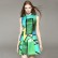 European and American summer new dresses Digital print stand-up collar sleeveless women's A-line dress