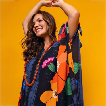 Spring and summer new Middle Eastern style positioning printing robe-style loose dress