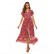 European and American spring and summer dress sexy V-neck bohemian cardigan waist printed female dress