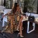 New European and American Bohemian V-neck Retro Positioning Flower Big Sleeve Long Sleeve Dress