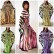 New Spot South American Style Fashion Striped Bat Sleeve Loose Women's Dress Long Skirt