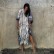 Beach blouse blooming loose plus size holiday long gown beach skirt bikini blouse