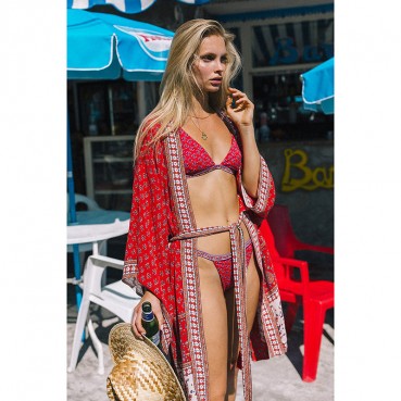 New spring dress beach skirt sunscreen clothing women's seaside holiday cardigan