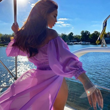 European and American long-sleeved beach dress two-piece solid color beach veil long dress holiday new style