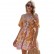 2021 spring romantic bowknot a-line skirt with V-neck holiday print dress female