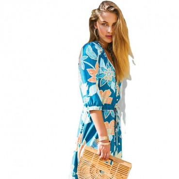 Spring and summer women's new bohemian fashion dress beach skirt wholesale