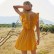 European and American women's solid color stitching high waist dress female spring 2021