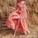 2021 summer long ruffled sling square neck boho dress chiffon print long skirt