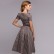 New European and American women's corset slim short-sleeved polka-dot big puffy dress