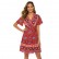Summer new women's bohemian beach holiday style short-sleeved deep V pleated print dress