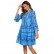 Women's Bohemian Flared Sleeve Stand Collar New Nine-Sleeve Splicing Dress