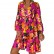 New style printed long-sleeved large-length dress European and American women's fashion plus size dress