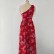 European and American vacation sloping shoulder bowknot long skirt new source printing dress
