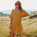 2021 European and American women's solid color V-neck akimbo a-line skirt bag casual loose dress women