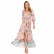 Spring and summer new women's dress with bohemian beach holiday style pleated print dress