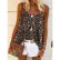 New women's leopard print camisole ladies fall/winter bottoming shirt elegant top trendy