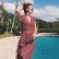 European and American new style V-neck polka dot chiffon dress leisure vacation bohemian split beach long skirt