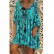 Fashion casual big V butterfly print nine-point sleeve dress