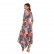 European and American new style bohemian v-neck print v-neck long-sleeved long beach dress