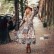 European and American spring and summer new bohemian irregular printing stitching retro big pleated pleated women's dress