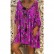 Fashion casual big V butterfly print nine-point sleeve dress