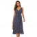 European and American new style long skirt sexy bow knot floral sleeveless suspender dress summer