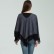 New autumn and winter new gray and black contrast color fringed deerskin velvet women's all-match shawl