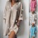 Spring and summer linen loose V-neck print nine-quarter sleeves slit dress