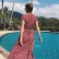 European and American new style V-neck polka dot chiffon dress leisure vacation bohemian split beach long skirt