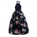 New European and American hanging neck printing big swing dress long dress women 417