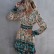 European and American women's high waist ruffled A-line skirt casual temperament bohemian print dress