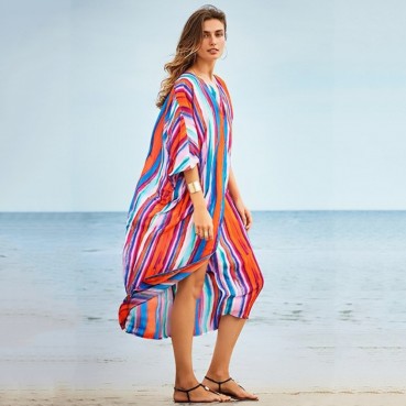 Beach blouse button sun protection vacation coat robe mp-626
