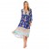 Spring and summer new women's dress with bohemian beach holiday style pleated print dress