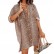 2021 European and American spring and summer new ladies leopard print long-sleeved mini skirt shirt