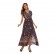 European and American spring and summer dress sexy V-neck bohemian cardigan waist printed female dress