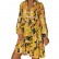 New style printed long-sleeved large-length dress European and American women's fashion plus size dress