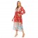 Spring and summer new women's dress with bohemian beach holiday style pleated print dress