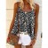 New women's leopard print camisole ladies fall/winter bottoming shirt elegant top trendy