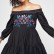 European and American new FREPEO bohemian flower embroidery one-shoulder shirt skirt female summer