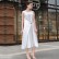 European and American Bohemian solid color stretch ramie sleeveless loose-fitting long dress